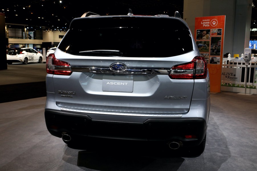 The predecessor to the 2020 Ascent on display at the Chicago Auto Show