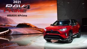 The 20201 Toyota RAV4 Prime on display