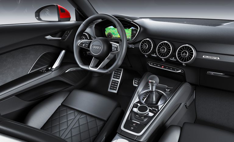 The Audi TT coupe is known for its clean interior design.