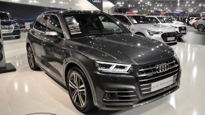 An Audi Q5 on display at an auto show