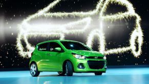 The 2016 Chevrolet Spark is presented during the press preview of the 2015 New York International Auto Show