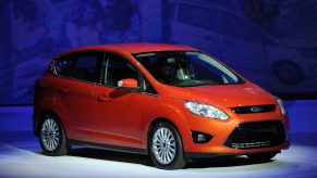 A Ford C-Max on display at an auto show