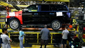 The precursor to the 2020 Expedition SUV goes through the assembly line at the Ford Kentucky Truck Plant