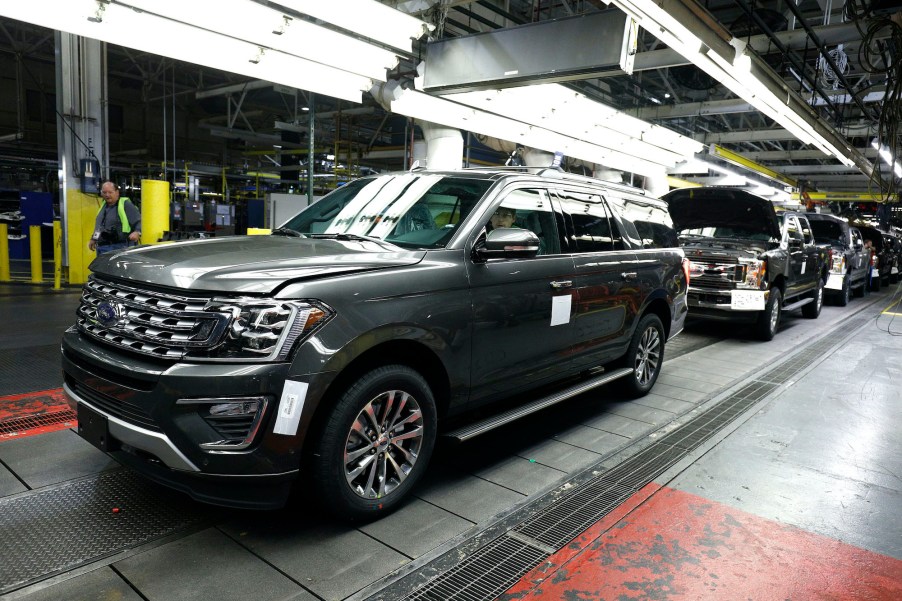 The all-new 2018 Ford Expedition SUV comes off the assembly line at the Ford Kentucky Truck Plant