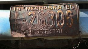 Old 1960 Nebraska plate