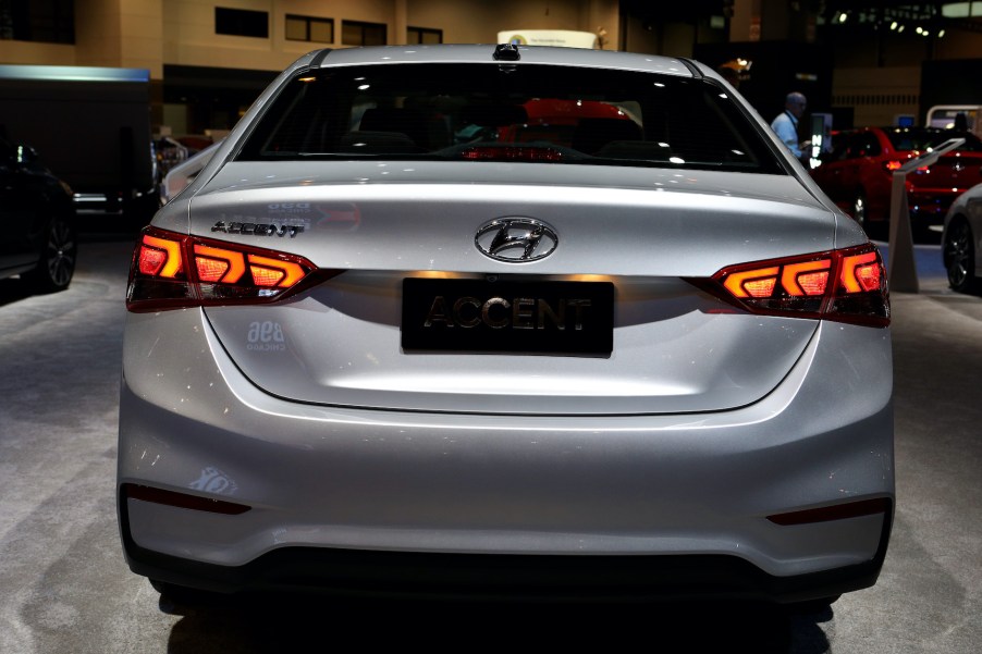 The 2019 Hyundai Accent, a competitor of the Ford Fiesta, is on display at the 111th Annual Chicago Auto Show