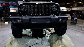 The 2020 Jeep Wrangler, a Ford Bronco rival, on display at the 112th Annual Chicago Auto Show