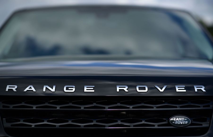 A new Range Rover car is pictured on the forecourt of a Jaguar Land Rover new car show room in Tonbridge