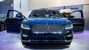 Lincoln MKZ is on display during North American International Auto Show at Cobo Center