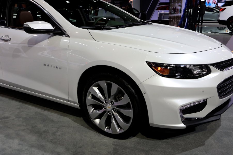 2018 Chevrolet Malibu is on display at the 110th Annual Chicago Auto Show