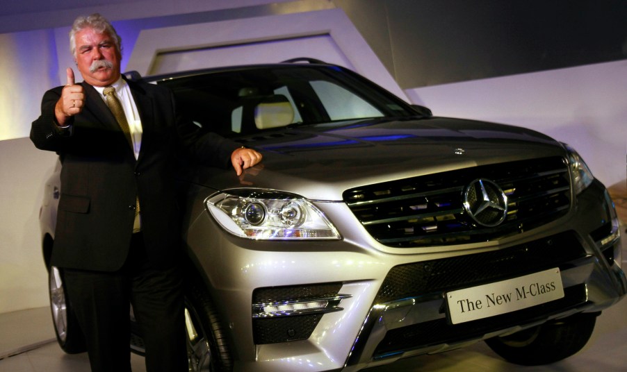 Managing Director & CEO at Mercedes-Benz India Peter Honegg announces the new Mercedes M-class SUV ML350