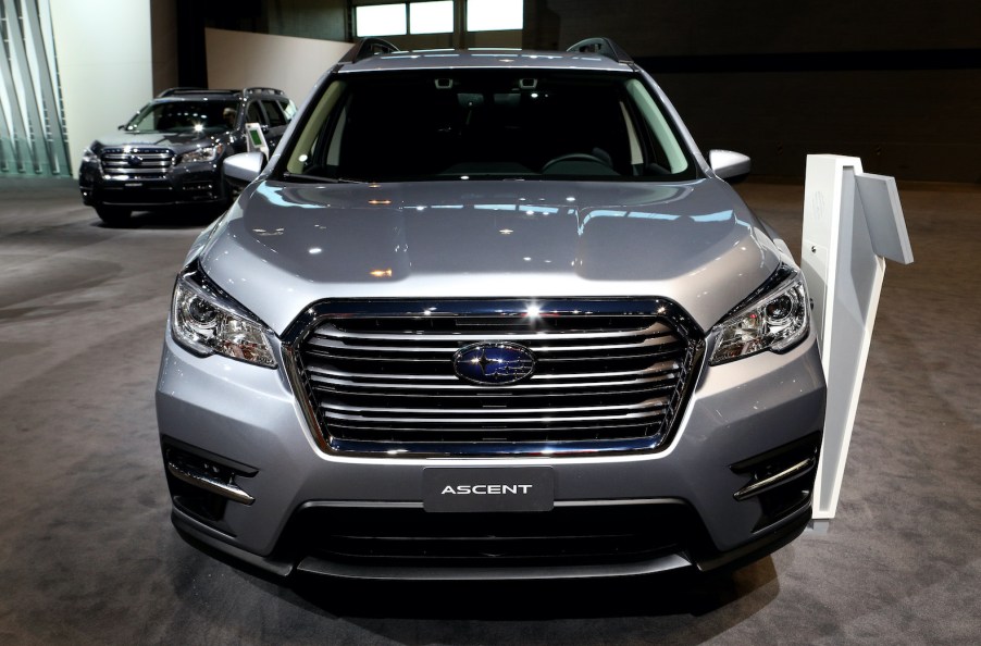 A silver 2019 Ascent on display at the 111th Annual Chicago Auto Show at McCormick Place