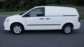 a white Ram work van