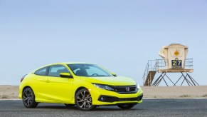 2020 Honda Civic Coupe Sport on the beach