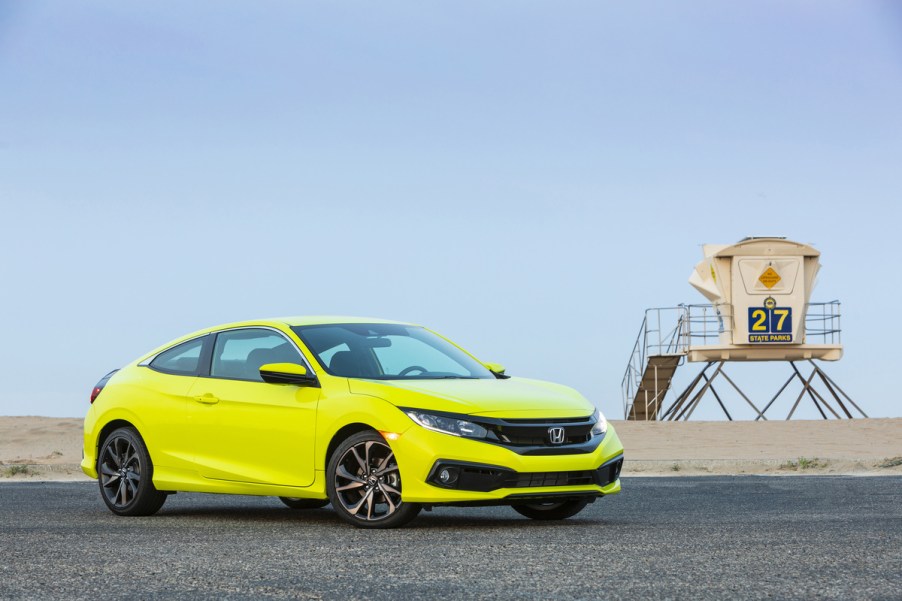 2020 Honda Civic Coupe Sport on the beach