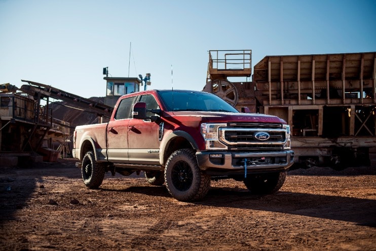 A Ford F-250 Tremor on a jobsite