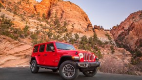 2020 Jeep Wrangler Sahara EcoDiesel in the canyons