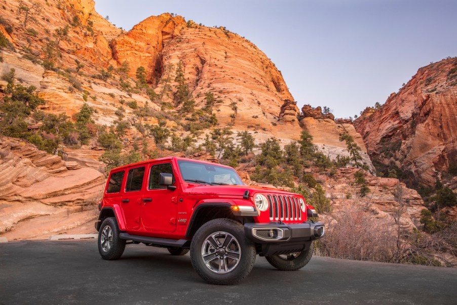 2020 Jeep Wrangler Sahara EcoDiesel in the canyons