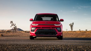 Kia Soul GT-Line parked in the desert