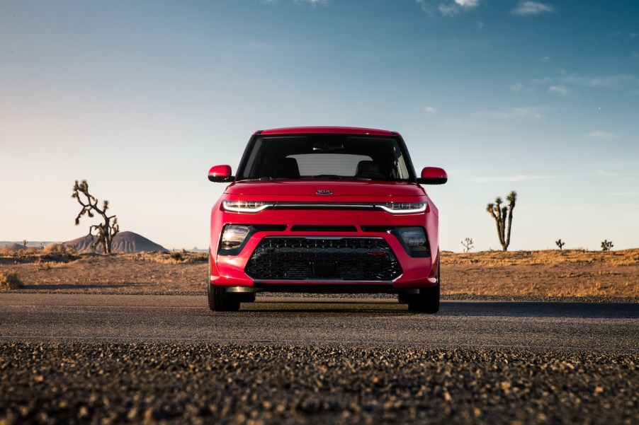 Kia Soul GT-Line parked in the desert