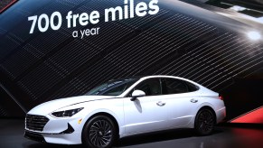 Hyundai shows off their 2020 Sonata Hybrid at the Chicago Auto Show