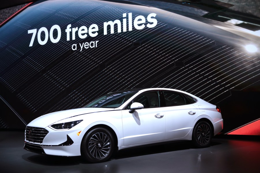 Hyundai shows off their 2020 Sonata Hybrid at the Chicago Auto Show