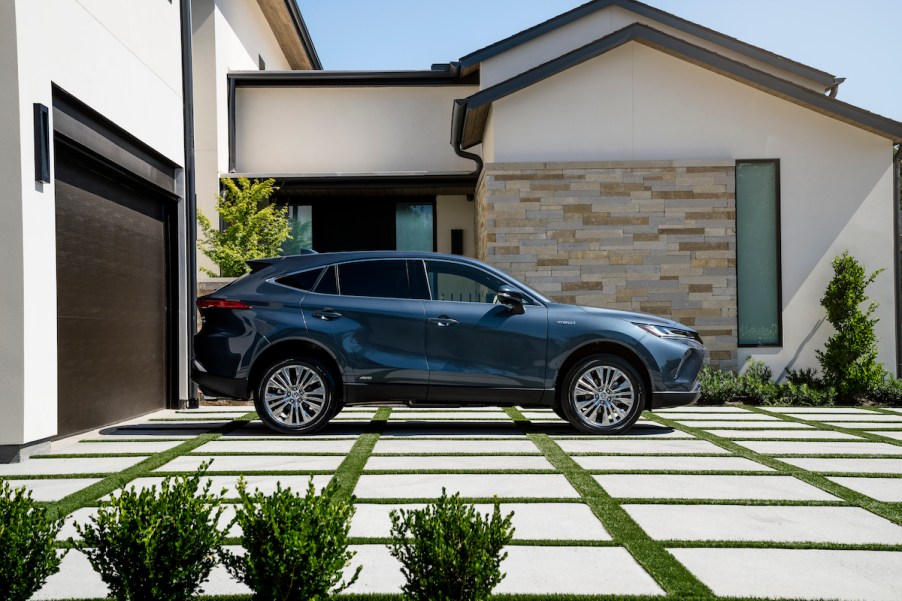 2021 Toyota Venza parked outside of a house