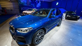 BMW X3 compact luxury SUV on display at Brussels Expo