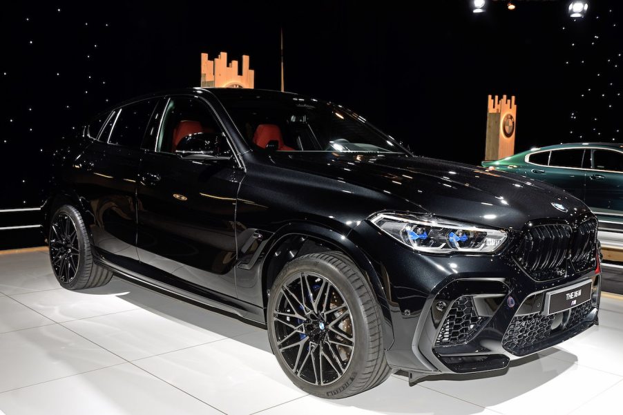 The BMW X6 M on display at the Dream Car exposition, which is part of the Brussels Motor Show