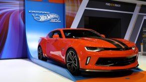 2018 Chevrolet Camaro Hot Wheels Edition is on display at the 110th Annual Chicago Auto Show