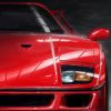 A red Ferrari F40 painting by Chris Dunlop (Pinstripe Chris)