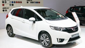 Honda Fit (or Jazz) compact MPV on display at Brussels Expo