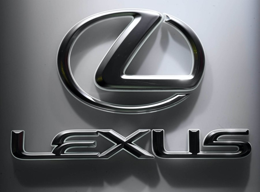 A Lexus logo seen at the Paris Motor Show