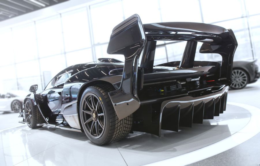 HATFIELD, UNITED KINDOM - FEBRUARY 24: The McLaren Senna GTR on display at McLaren's showroom in Hatfield, Hertfordshire. The Senna GTR is a track only variant, first unveiled at the 2018 Geneva International Motorshow. (Photo by Martyn Lucy/Getty Images)