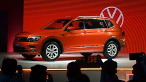 A new Volkswagen Tiguan on display