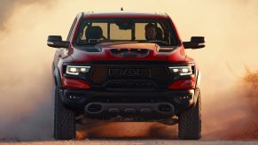 2021 Ram 1500 TRX front head-on in motion