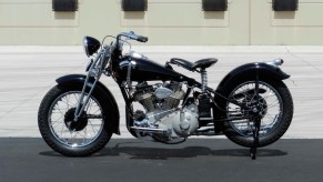 A black 1940 Crocker Big Tank