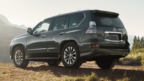 A grey 2020 Lexus GX off-road.