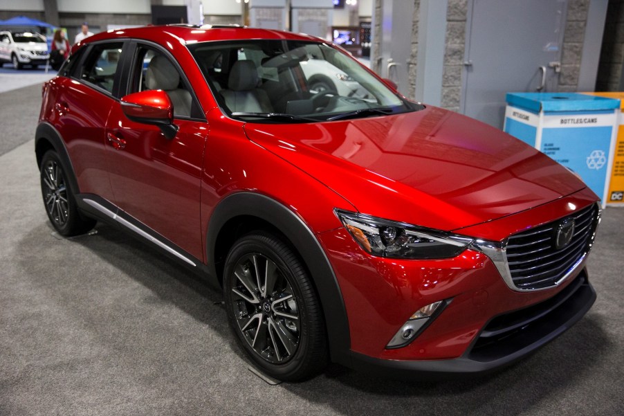 A 2016 Mazda CX-3 on display at the Washington Auto Show