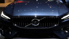 A 2019 Volvo S60 on display at an auto show