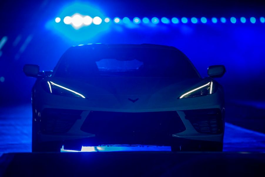 2020 Chevrolet Corvette Stingray revealed in blue lighting