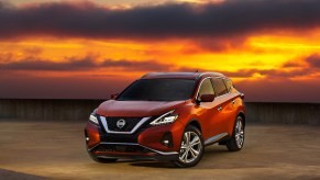 Nissan Murano with the sunset in the background