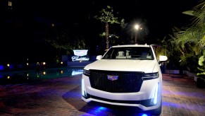 The all-new 2021 Cadillac Escalade is displayed during the Cadillac Oscar Week Celebration