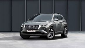 A gray 2022 Hyundai Tucson