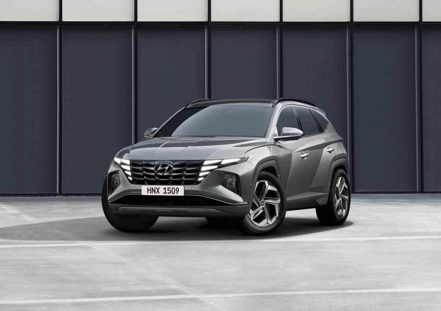 A gray 2022 Hyundai Tucson