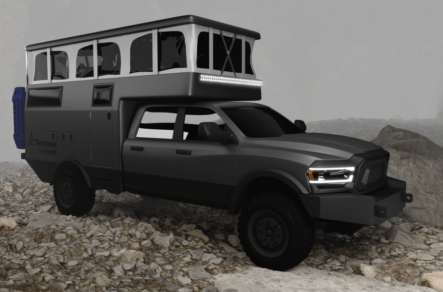 EarthCruiser TerraNova Expedition camper RV rendering