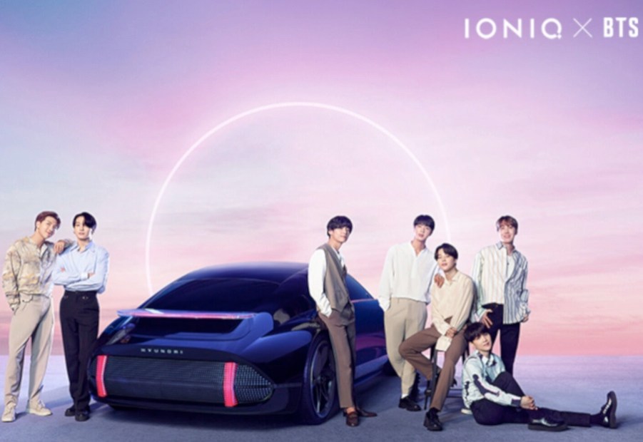 Hyundai Ioniq with BTS