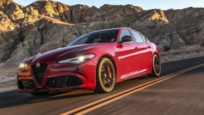 The Alfa Romeo Giulia Quadrifoglio uses a Ferrari-derived V6 and proudces over 505 hp.