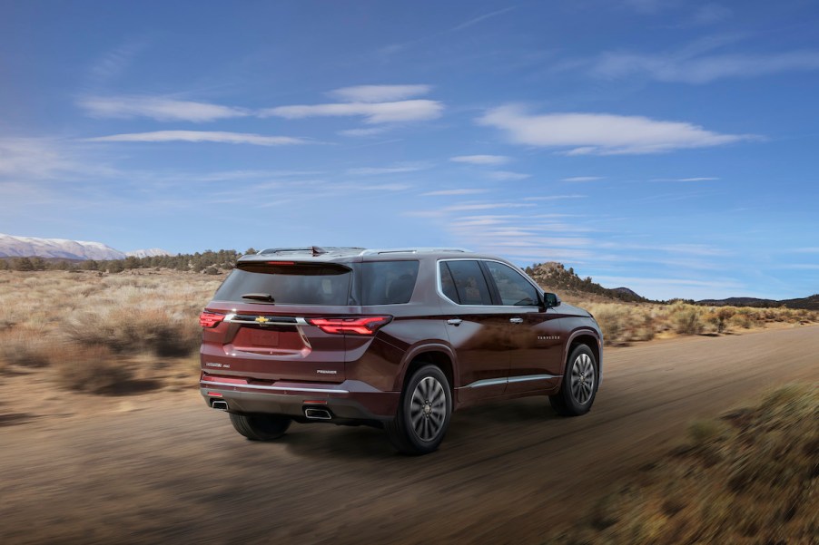 Chevrolet Traverse driving in the desert