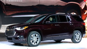 The 2018 Chevrolet Traverse SUV is shown its reveal at the 2017 North American International Auto Show